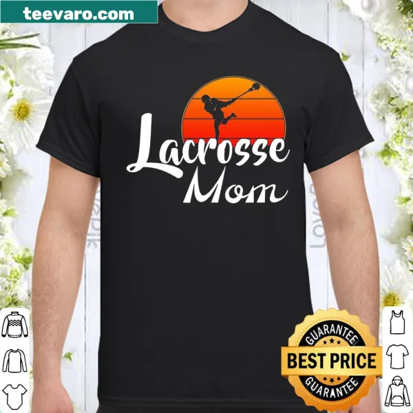 Lacrosse Mom shirt featuring bold text to show support for young players.