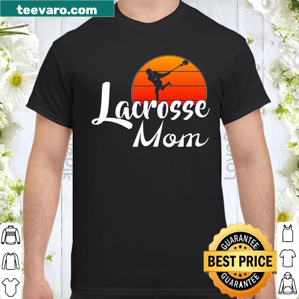 Lacrosse Mom shirt featuring bold text to show support for young players.