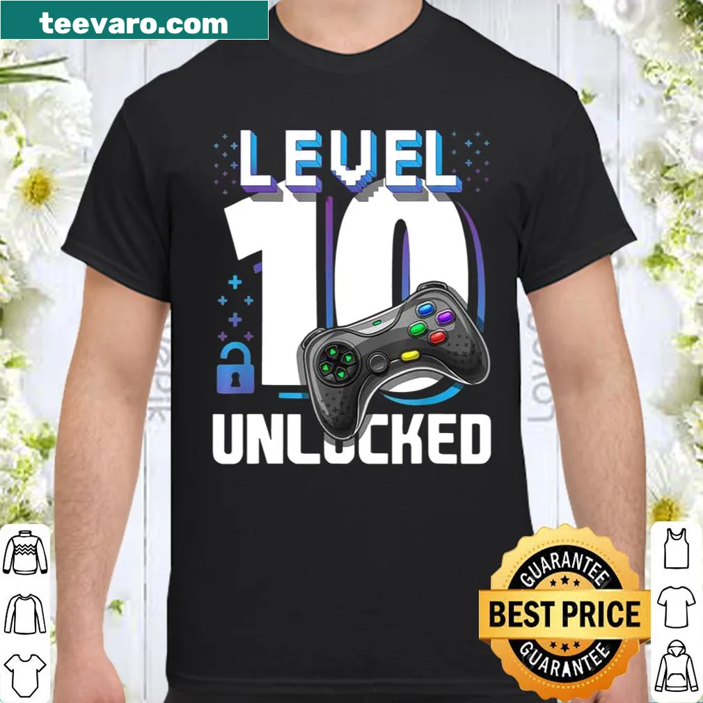 Shirt celebrating a 10th birthday for video gamers