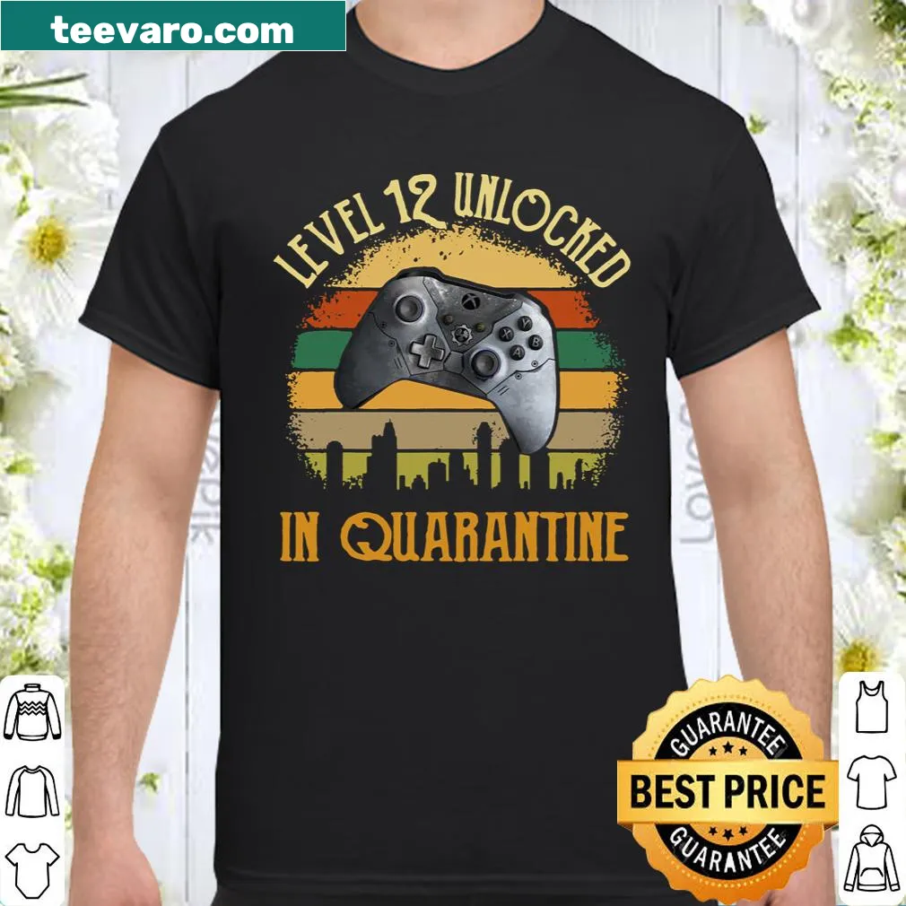 Video game-themed shirt saying 'Level 12 Unlocked'