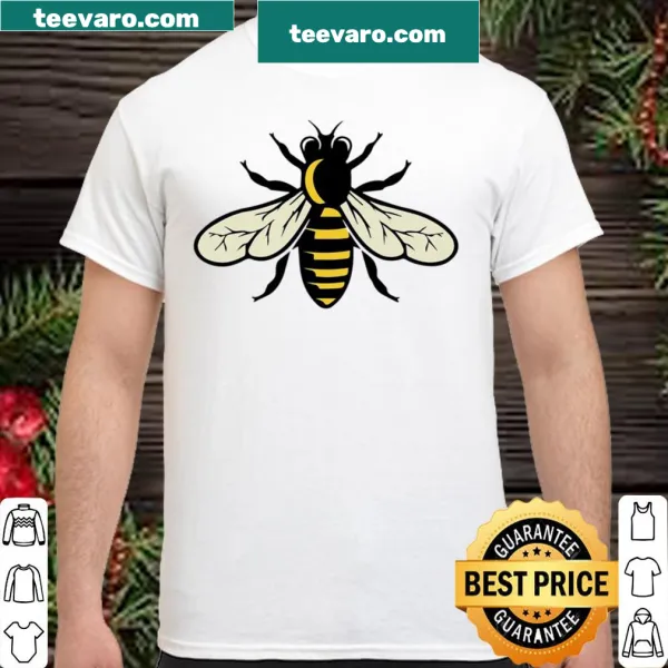 Bee illustration shirt celebrating pollinators and nature