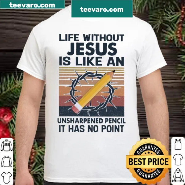 Vintage shirt with a faith-inspired message about Jesus and pencils