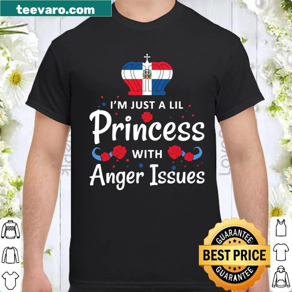 Cartoon princess shirt with Dominican Republic flag and cute design