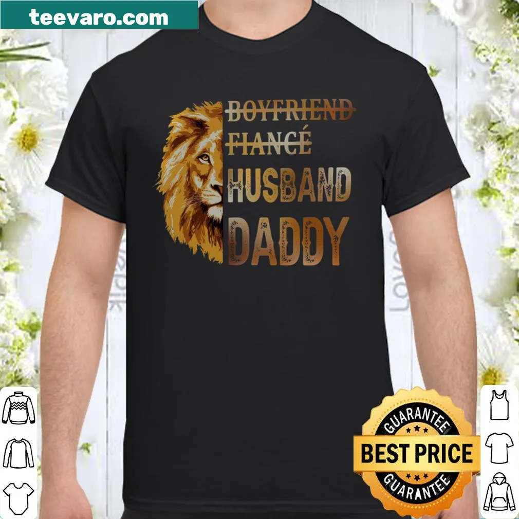 Lion-themed shirt featuring the word Daddy in bold typography