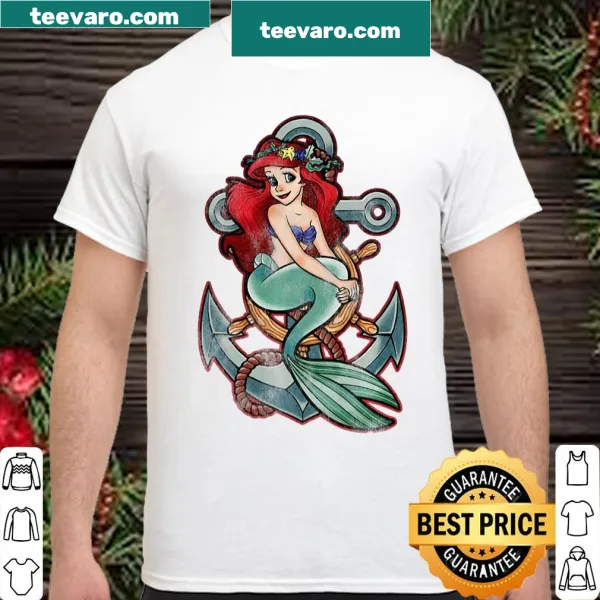 Vintage-style shirt with Ariel and an anchor design.