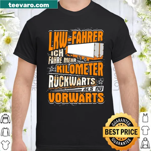 Playful graphic shirt celebrating the life of lorry drivers