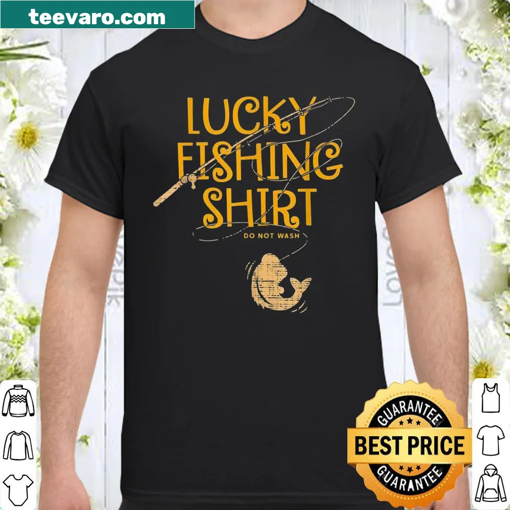 Vintage-style fishing shirt with humorous 'Do Not Wash' text