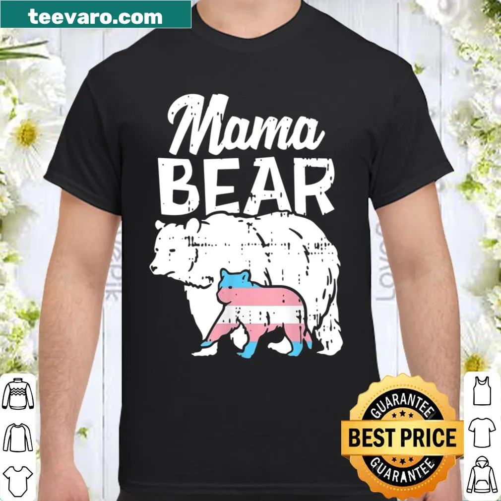 Mama Bear design with Transgender Pride Flag