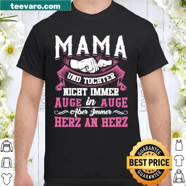 Typography design celebrating mother-daughter bond on a shirt
