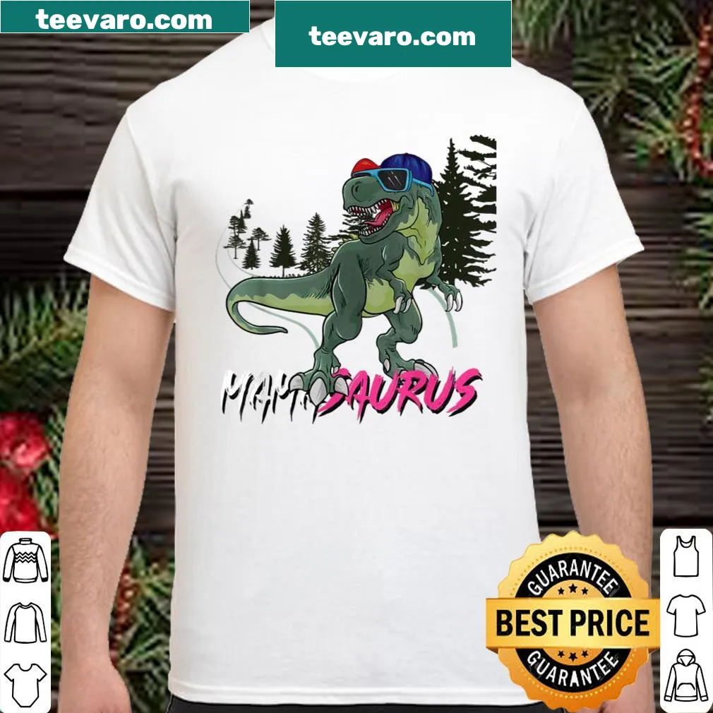 Cute Mamasaurus T-Rex shirt celebrating mothers with a playful design.