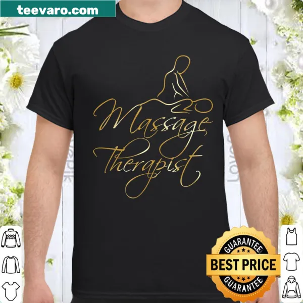 Professional massage therapist shirt with clear typography