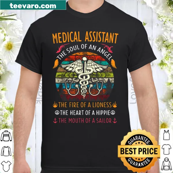 Vintage-inspired T-shirt for medical assistants with a motivational saying