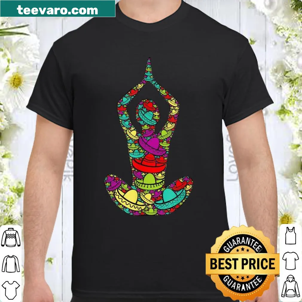 Meditation-themed shirt with sombrero design for yoga enthusiasts