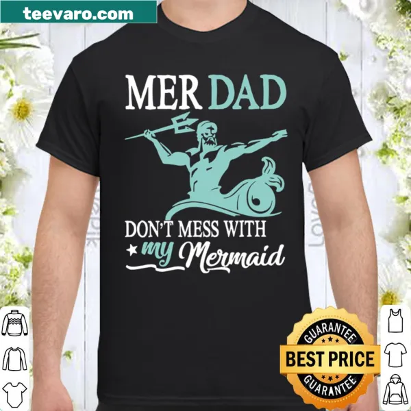 Playful shirt for dads with mermaid children