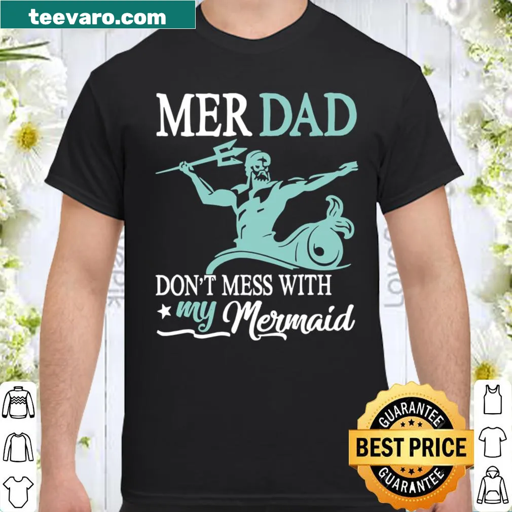 Playful shirt for dads with mermaid children