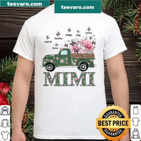 Graphic of a flower-adorned truck with 'Mimi' text, representing a grandmother's love for grandkids.
