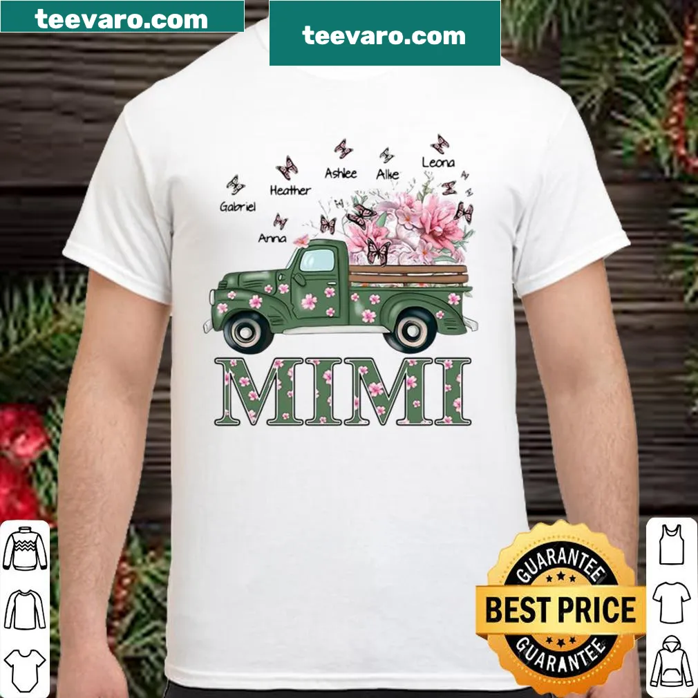 Graphic of a flower-adorned truck with 'Mimi' text, representing a grandmother's love for grandkids.