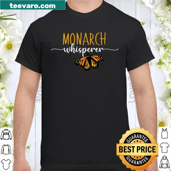 Illustration of a Monarch butterfly on a nature-themed shirt
