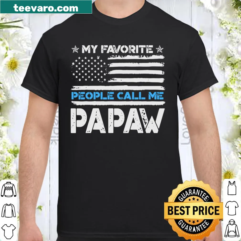 Wholesome shirt for grandpas with the title Papaw and family-themed design