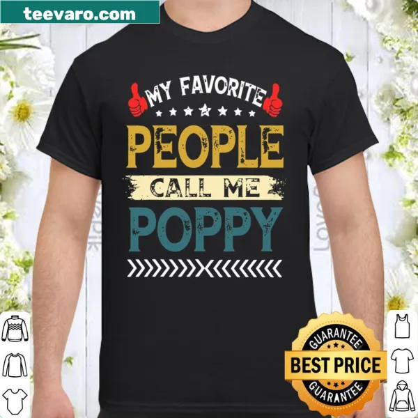 Sentimental grandpa shirt with 'Poppy' text