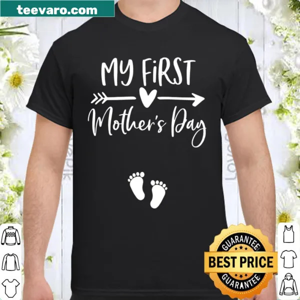 Typography shirt celebrating first Mother's Day for a mom-to-be