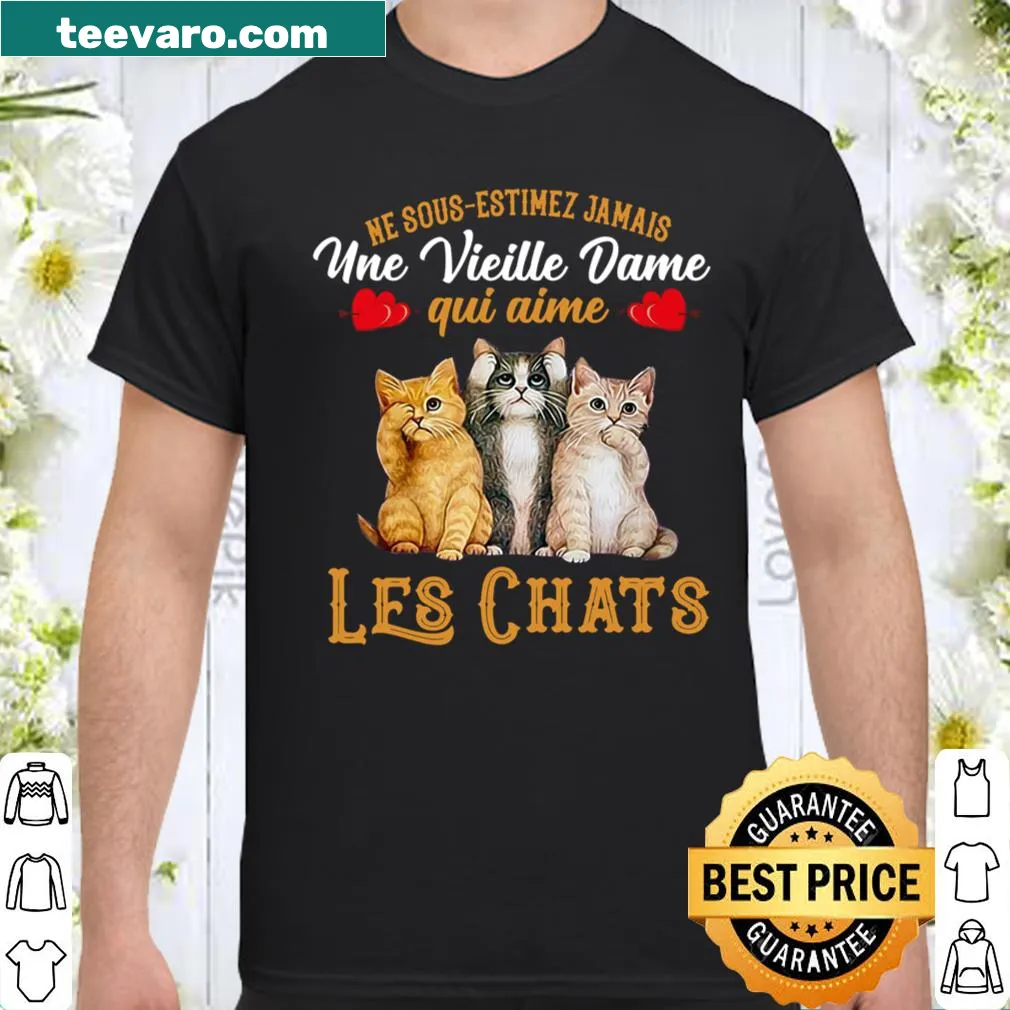 Text-based design celebrating cat-loving grandmas in French