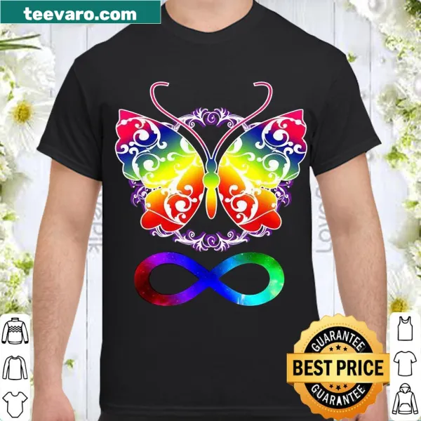 Inspirational neurodiversity shirt featuring a butterfly design for kids.