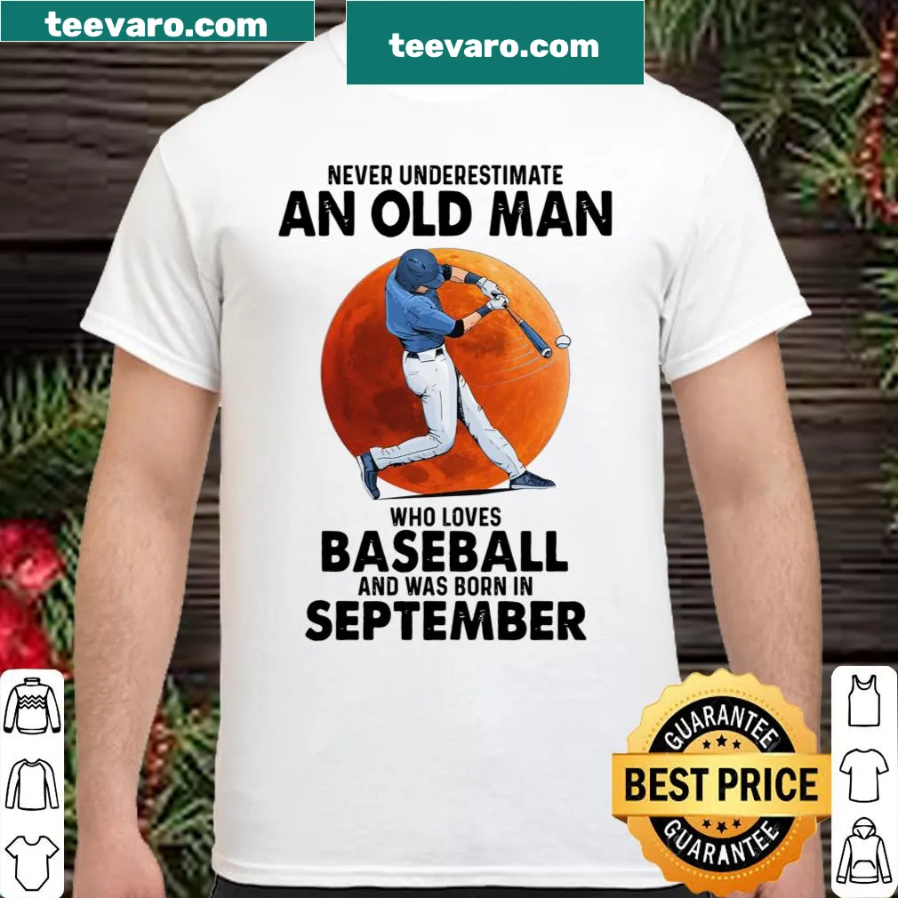 Bold shirt declaring love for baseball for September-born men