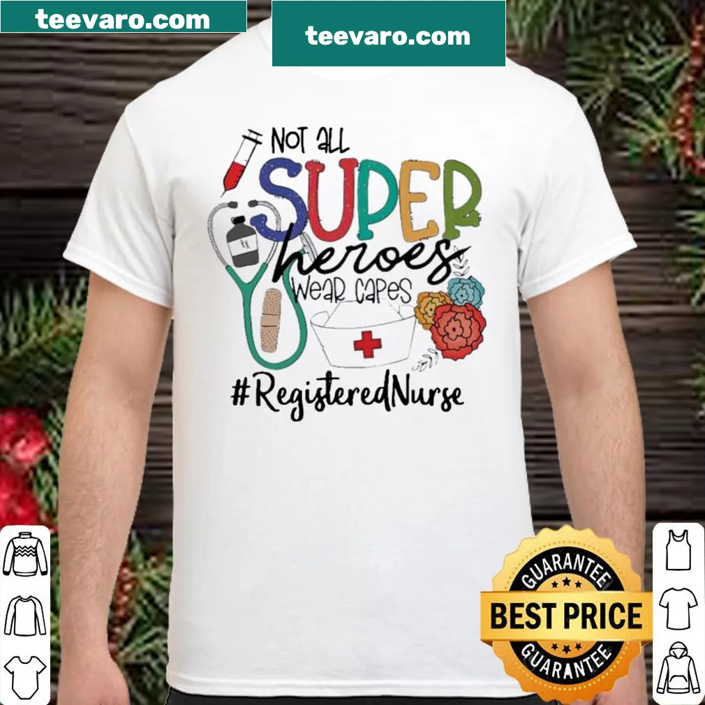 Artistic shirt celebrating nurses with superhero theme