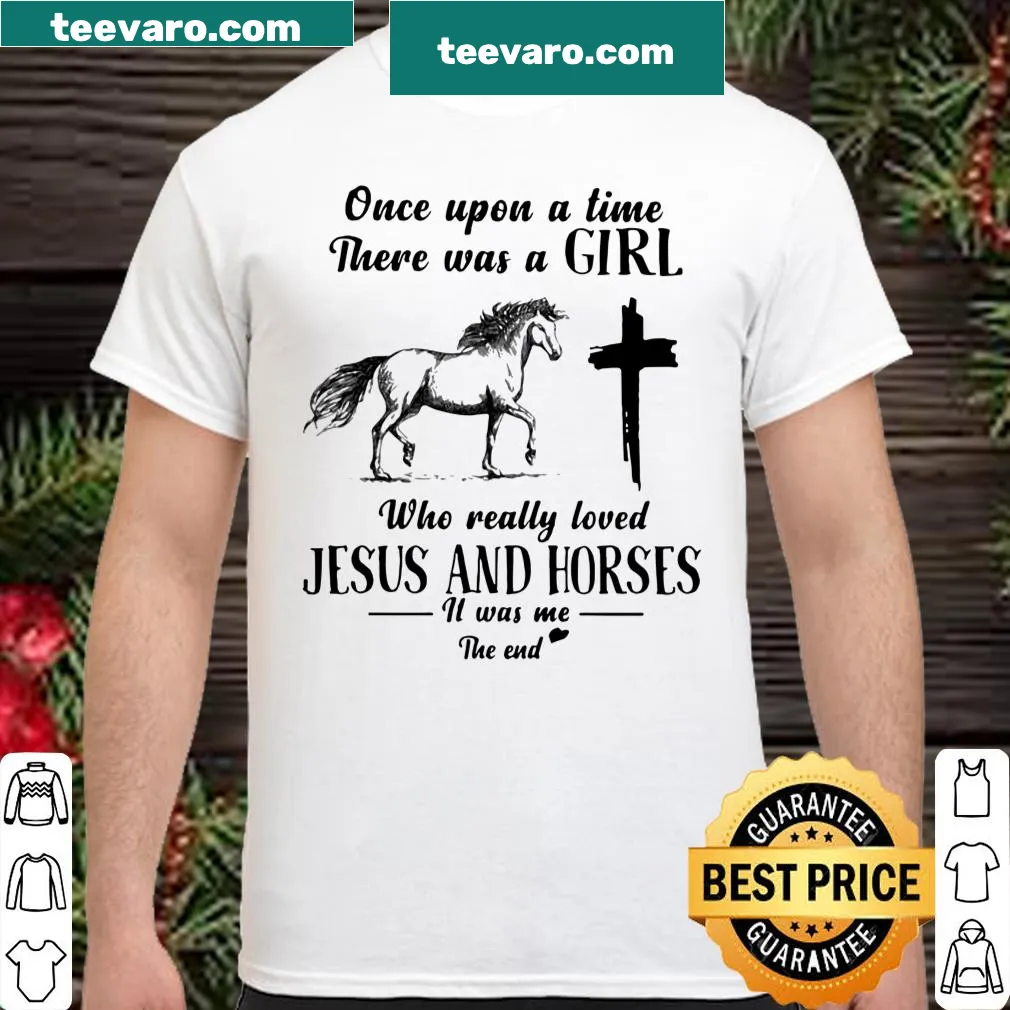 Charming typography shirt about loving Jesus and horses