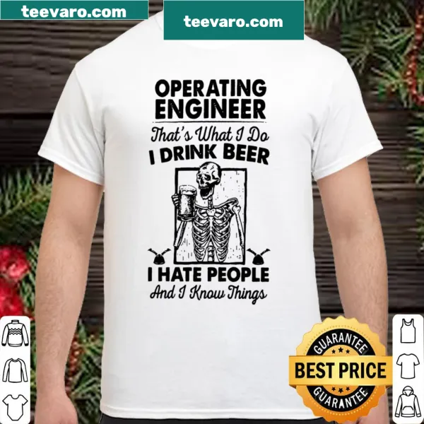 Funny operating engineer graphic t-shirt with bold text