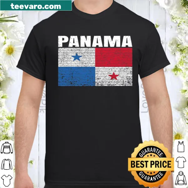 Vintage Panama map and flag design on a casual shirt