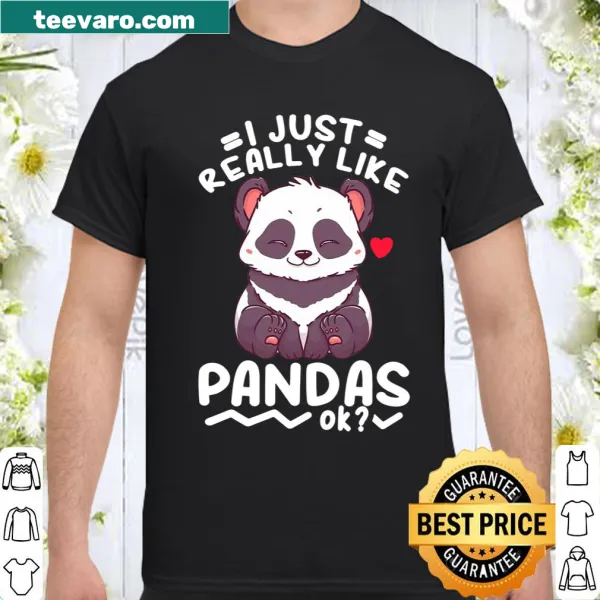Cute panda bear illustration on a casual shirt