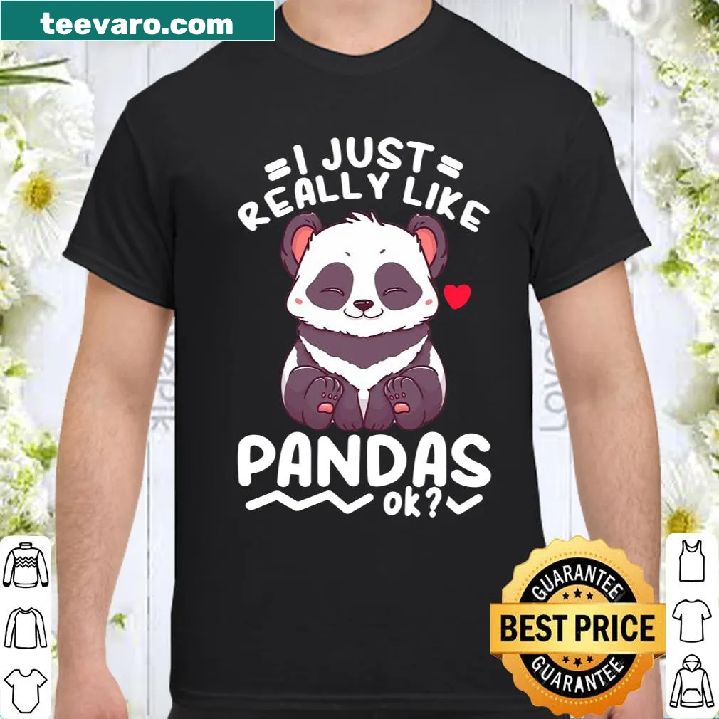 Cute panda bear illustration on a casual shirt