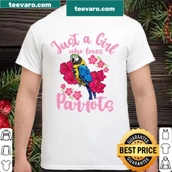 Fun typography shirt for girls who love parrots