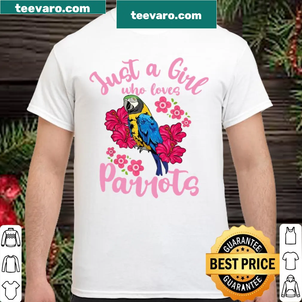 Fun typography shirt for girls who love parrots