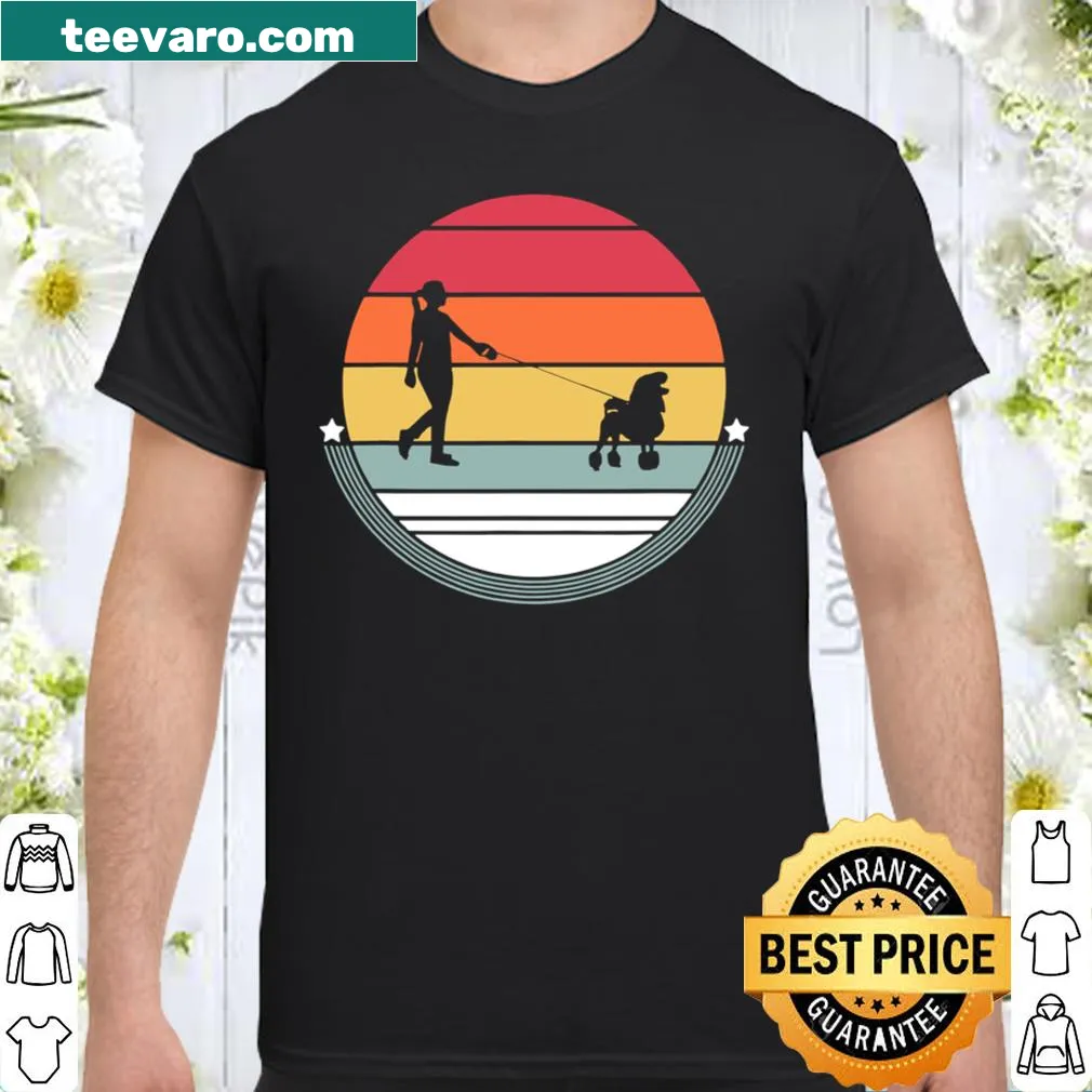 Retro silhouette design of a poodle for dog-loving moms