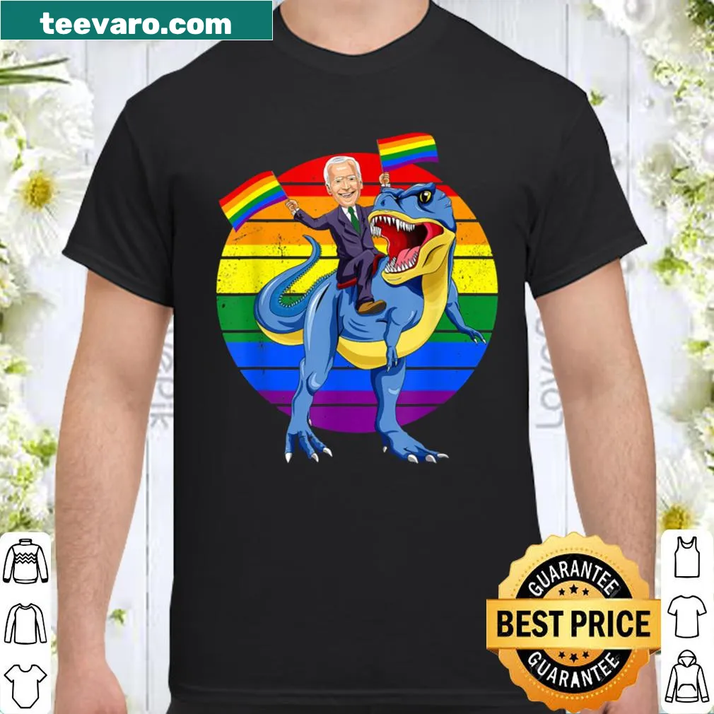 LGBTQ flag shirt featuring President Joe Biden