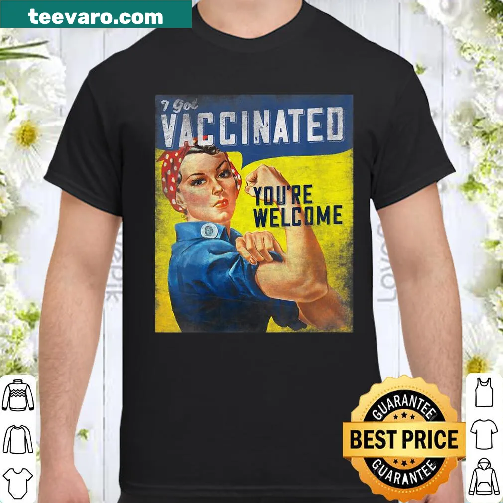 Rosie The Riveter shirt promoting vaccination with 'Pro Vaccine' text