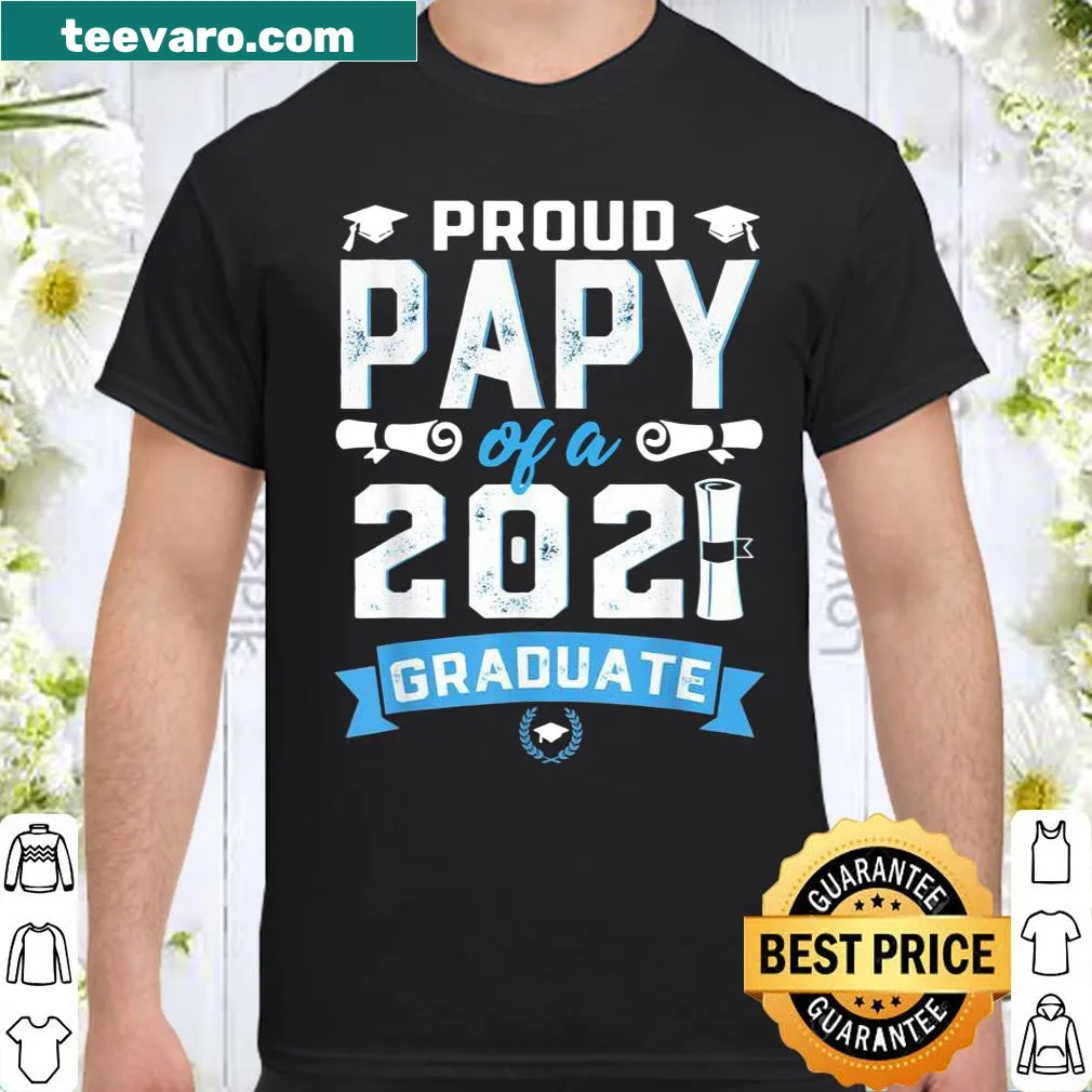 Proud grandfather shirt celebrating a grandchild's graduation.