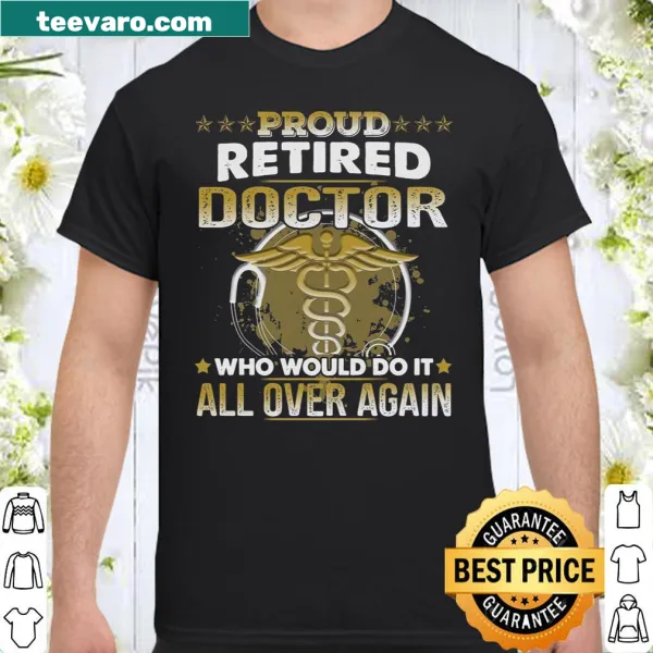 Proud text graphic celebrating a retired doctor