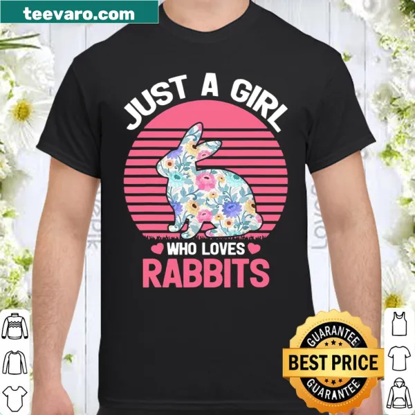 Cute rabbit-themed shirt saying 'Just A Girl Who Loves Rabbits'