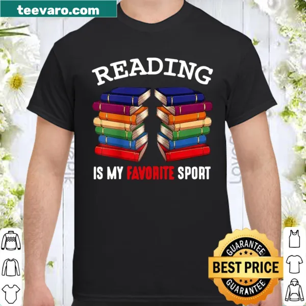 Typography shirt declaring reading as a sport