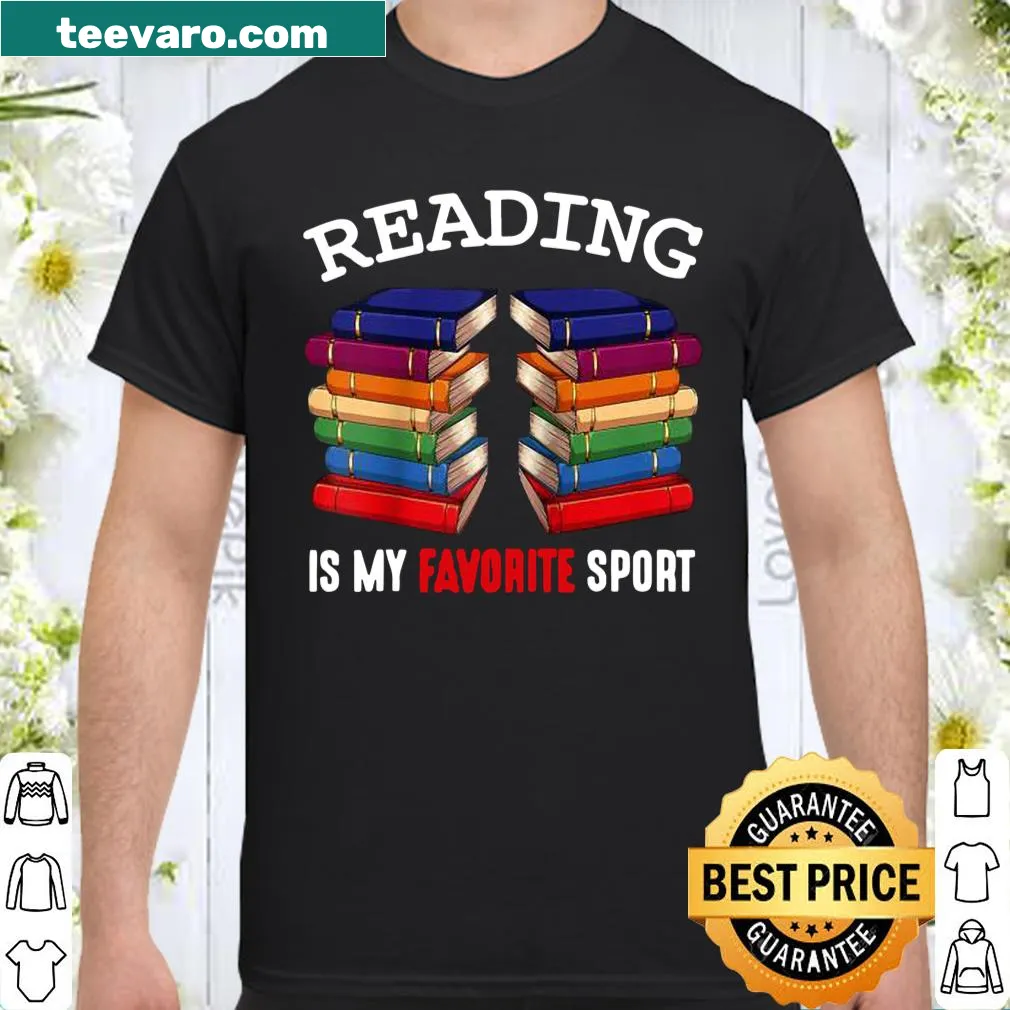 Typography shirt declaring reading as a sport