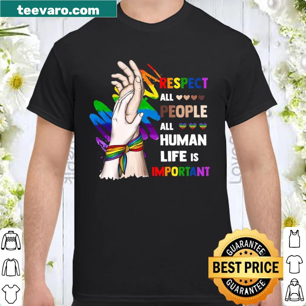 Inspirational graphic shirt on respect for all