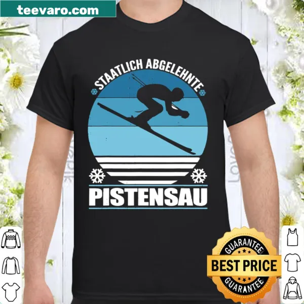 Retro skiing graphic t-shirt featuring ski and après-ski elements