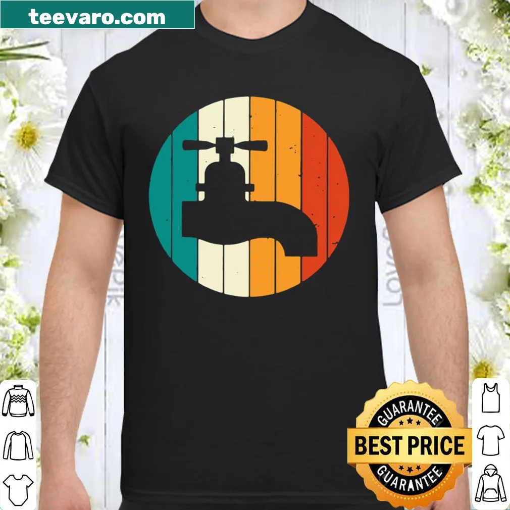 Vintage plumber t-shirt with a faucet graphic