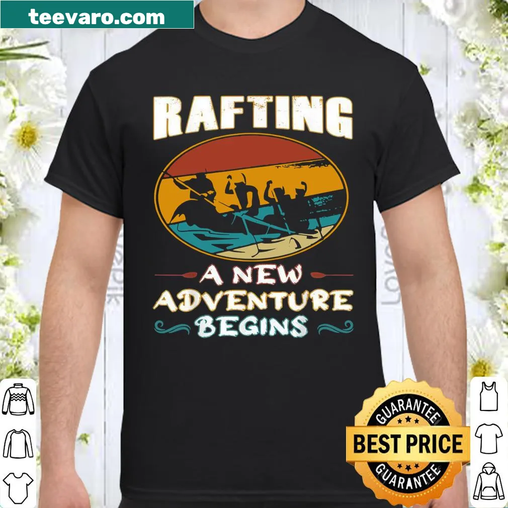 Shirt celebrating river rafting and adventure