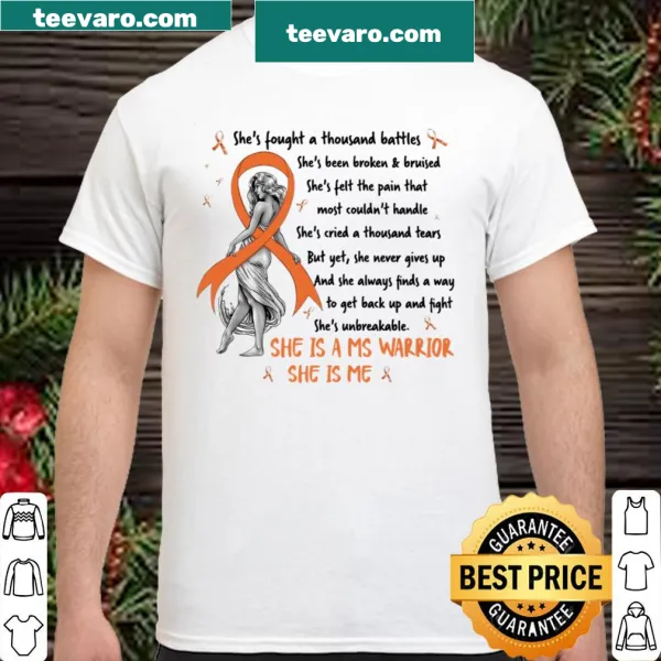 Inspirational warrior shirt for women with powerful text