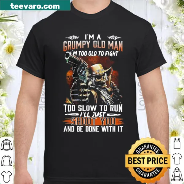 Edgy shirt with skull graphic and humorous text
